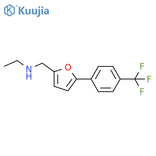 Ethyl({5-4-(trifluoromethyl)phenylfuran-2-yl}methyl)amine structure