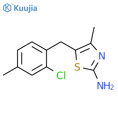 5-(2-Chloro-4-methyl-benzyl)-4-methyl-thiazol-2-ylamine structure