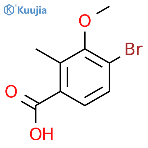 4-bromo-3-methoxy-2-methylbenzoic acid structure
