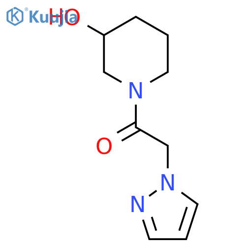 1-(3-hydroxypiperidin-1-yl)-2-(1H-pyrazol-1-yl)ethan-1-one structure