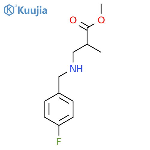 Methyl 3-{[(4-fluorophenyl)methyl]amino}-2-methylpropanoate structure