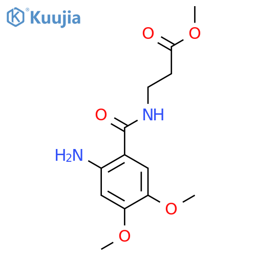 methyl 3-(2-amino-4,5-dimethoxyphenyl)formamidopropanoate structure
