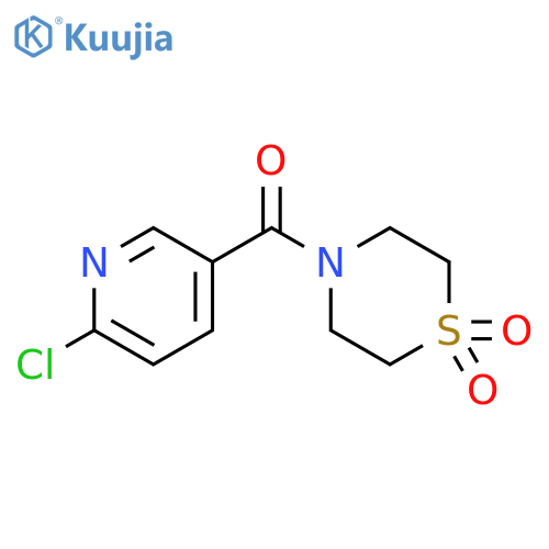 4-(6-chloropyridine-3-carbonyl)-1λ?-thiomorpholine-1,1-dione structure