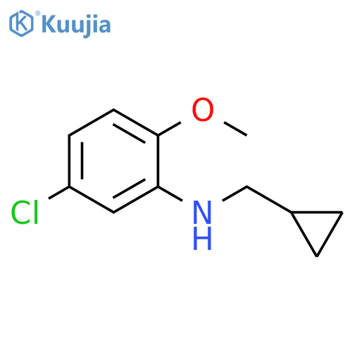 5-chloro-N-(cyclopropylmethyl)-2-methoxyaniline structure