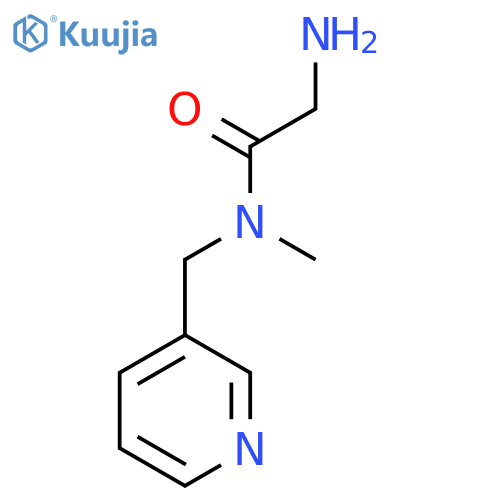 2-amino-N-methyl-N-[(pyridin-3-yl)methyl]acetamide structure