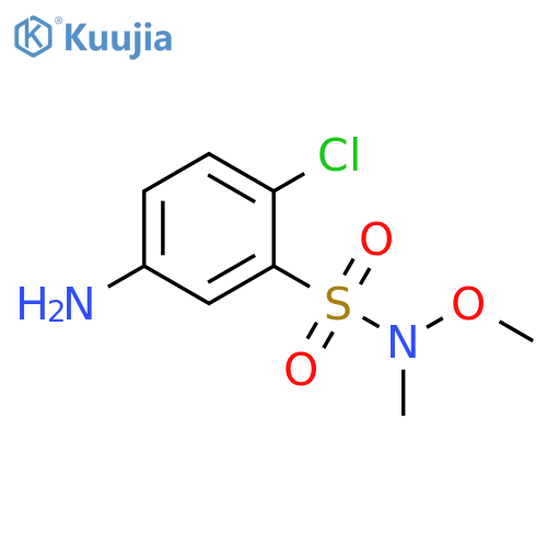 5-amino-2-chloro-N-methoxy-N-methylbenzene-1-sulfonamide structure