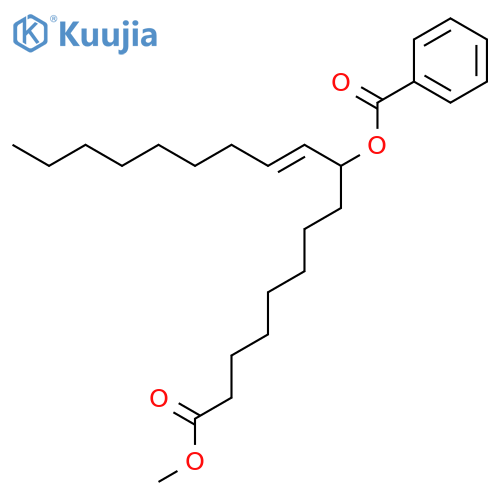 10-Octadecenoic acid, 9-(benzoyloxy)-, methyl ester, (E)-(±)- structure