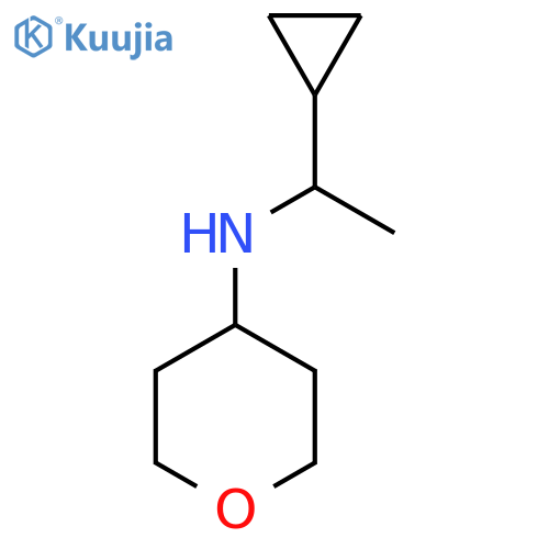 N-(1-Cyclopropylethyl)oxan-4-amine structure