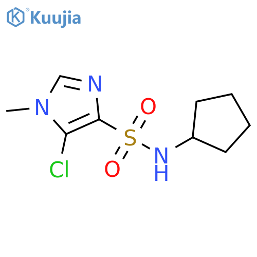 5-chloro-N-cyclopentyl-1-methyl-1H-imidazole-4-sulfonamide structure