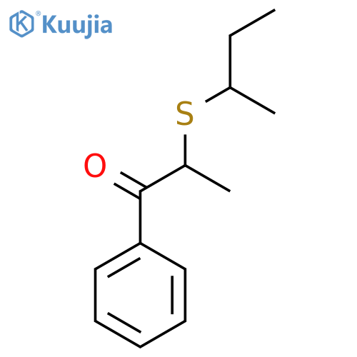 2-Butan-2-ylsulfanyl-1-phenylpropan-1-one structure