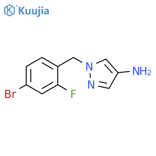 1H-Pyrazol-4-amine, 1-[(4-bromo-2-fluorophenyl)methyl]- structure