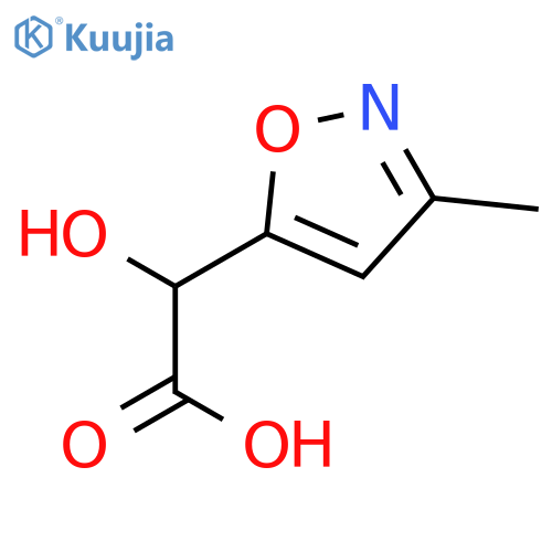 2-hydroxy-2-(3-methyl-1,2-oxazol-5-yl)acetic acid structure