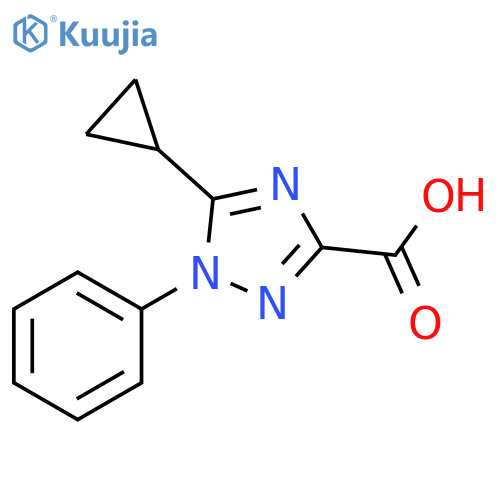 5-cyclopropyl-1-phenyl-1H-1,2,4-triazole-3-carboxylic acid structure