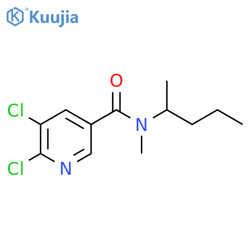 5,6-dichloro-N-methyl-N-(pentan-2-yl)pyridine-3-carboxamide structure