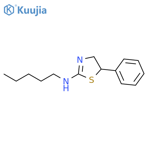 N-pentyl-5-phenyl-4,5-dihydro-1,3-thiazol-2-amine structure