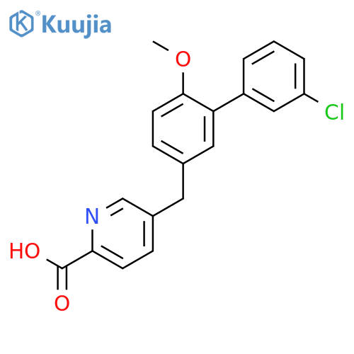 5-((3'-Chloro-6-methoxy-[1,1'-biphenyl]-3-yl)methyl)picolinic acid structure