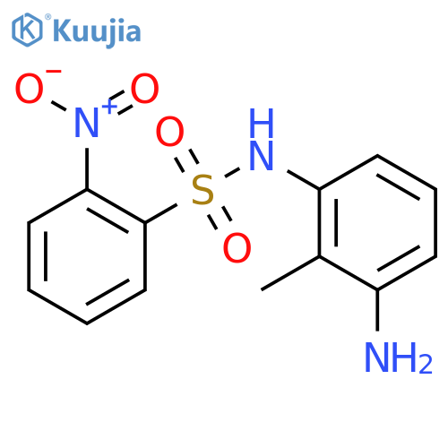 N-(3-amino-2-methylphenyl)-2-nitrobenzene-1-sulfonamide structure