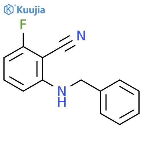 2-(benzylamino)-6-fluorobenzonitrile structure