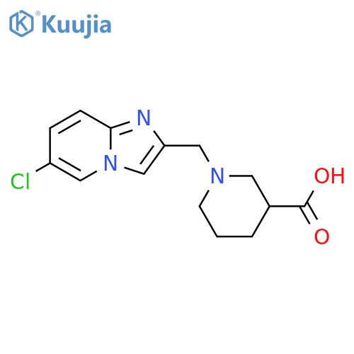 1-(6-Chloro-imidazo[1,2-a]pyridin-2-ylmethyl)-piperidine-3-carboxylic acid structure