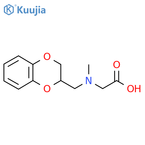 [(2,3-Dihydro-benzo[1,4]dioxin-2-ylmethyl)-methyl-amino]-acetic acid structure