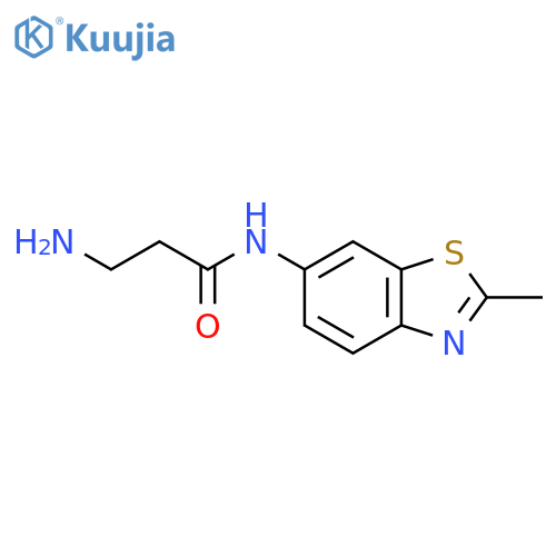 3-Amino-N-(2-methyl-1,3-benzothiazol-6-yl)propanamide structure