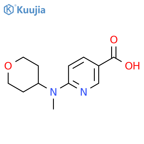 6-[Methyl(oxan-4-yl)amino]pyridine-3-carboxylic acid structure
