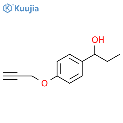 1-4-(prop-2-yn-1-yloxy)phenylpropan-1-ol structure