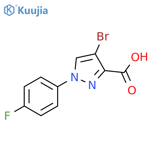 4-bromo-1-(4-fluorophenyl)-1H-pyrazole-3-carboxylic acid structure