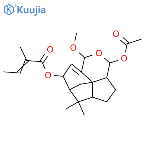 14,15-Epoxy-4-isocedrene-3,14,15-triol; (3β,14α,15β)-form, 15-Me ether, 3-angeloyl, 14-Ac structure