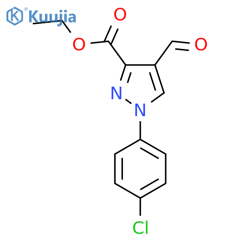 Ethyl 1-(4-chlorophenyl)-4-formyl-1H-pyrazole-3-carboxylate structure