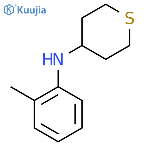 N-(2-methylphenyl)thian-4-amine structure
