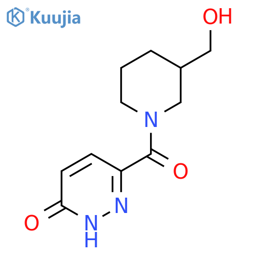 6-[3-(Hydroxymethyl)piperidine-1-carbonyl]-2,3-dihydropyridazin-3-one structure