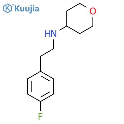N-[2-(4-Fluorophenyl)ethyl]oxan-4-amine structure