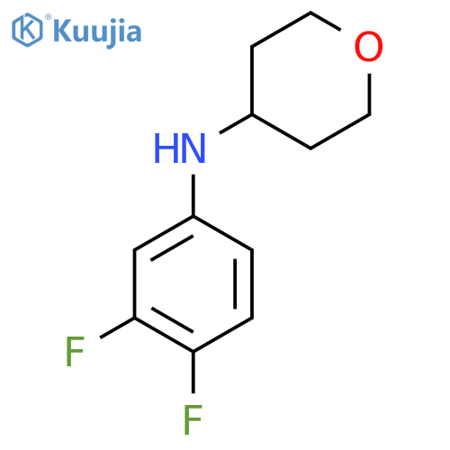 N-(3,4-difluorophenyl)oxan-4-amine structure