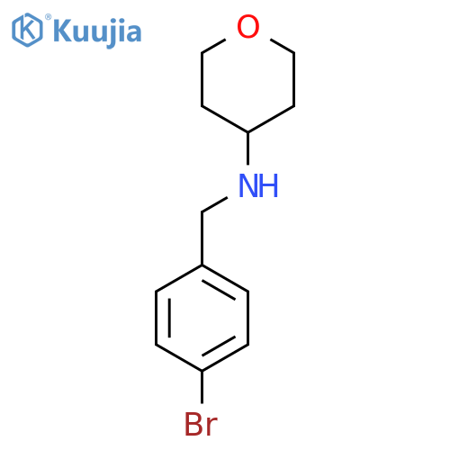 N-[(4-Bromophenyl)methyl]oxan-4-amine structure