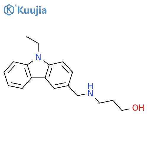 3-{(9-Ethyl-9H-carbazol-3-yl)methylamino}propan-1-ol structure