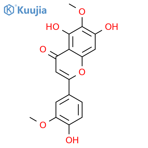 4',5,7-trihydroxy-3',6-dimethoxyflavone structure