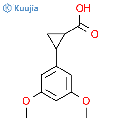 2-(3,5-dimethoxyphenyl)cyclopropane-1-carboxylic acid structure