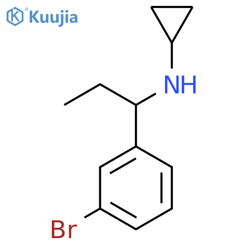 N-[1-(3-bromophenyl)propyl]cyclopropanamine structure