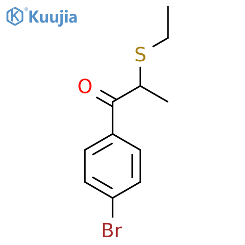 1-Propanone, 1-(4-bromophenyl)-2-(ethylthio)- structure