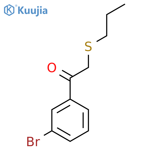 1-(3-Bromophenyl)-2-(propylthio)ethan-1-one structure