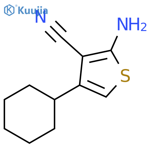 2-amino-4-cyclohexylthiophene-3-carbonitrile structure