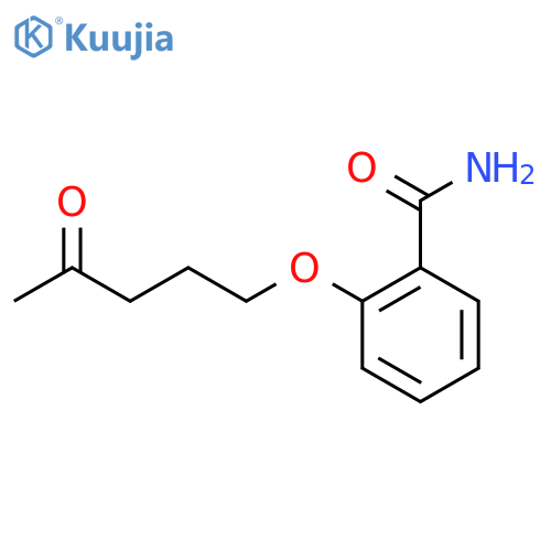 2-(4-Oxopentyl)oxybenzamide structure