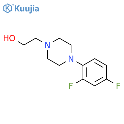 4-(2,4-difluorophenyl)-1-Piperazineethanol structure