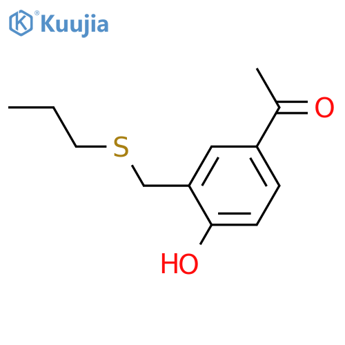 1-{4-Hydroxy-3-[(propylsulfanyl)methyl]phenyl}ethan-1-one structure