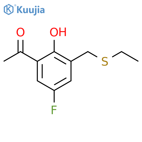1-{3-[(Ethylsulfanyl)methyl]-5-fluoro-2-hydroxyphenyl}ethan-1-one structure