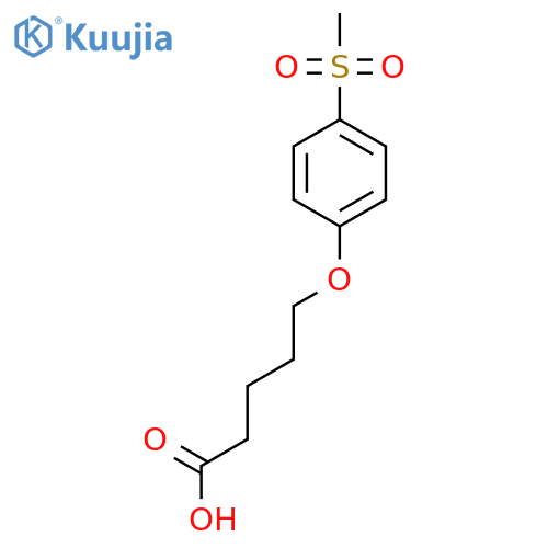 5-(4-Methanesulfonylphenoxy)pentanoic acid structure