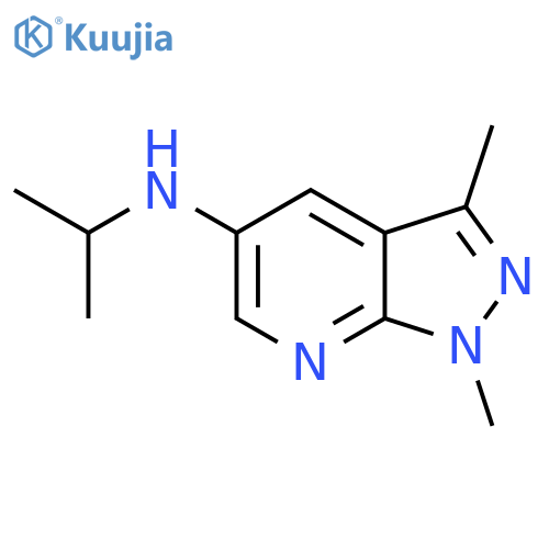 1H-Pyrazolo[3,4-b]pyridin-5-amine, 1,3-dimethyl-N-(1-methylethyl)- structure