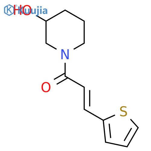 (2E)-1-(3-hydroxypiperidin-1-yl)-3-(thiophen-2-yl)prop-2-en-1-one structure