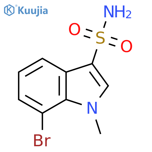 7-bromo-1-methyl-1H-indole-3-sulfonamide structure